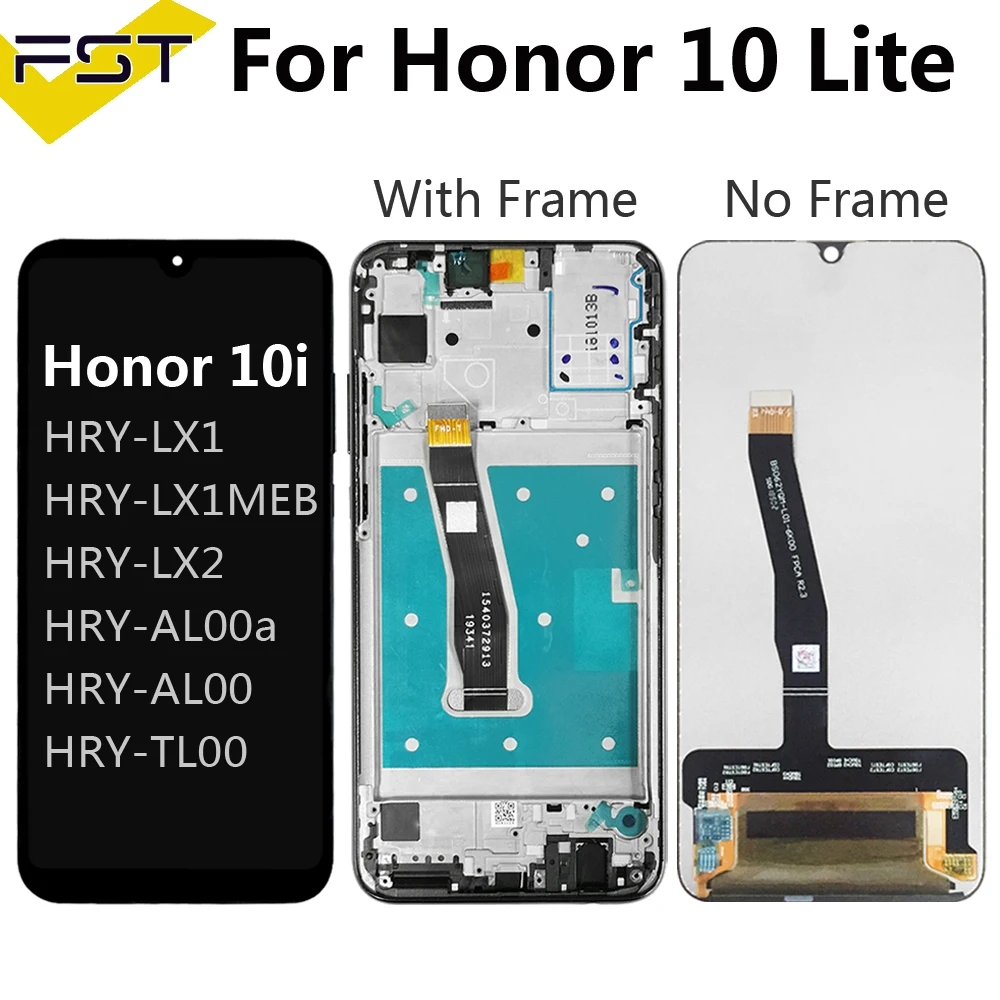 

6.21''For Huawei Honor 10 Lite Honor 10i LCD Touch Screen Digitizer with Frame Global Version 6.21" HRY-LX1 HRY-LX2 HRY-L21