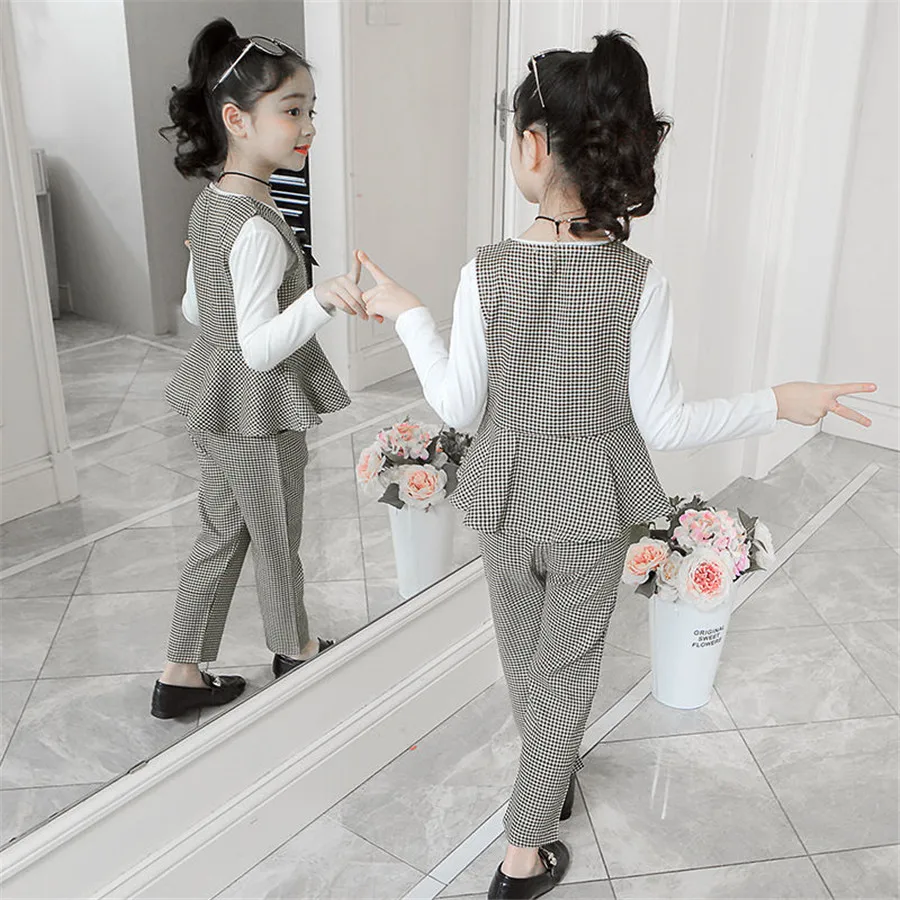 Girls Clothing Sets Kids 3 Pieces Clothes Tracksuits Toddler Girl Clothes Autumn Winter Suit Teenage Girls School Uniform