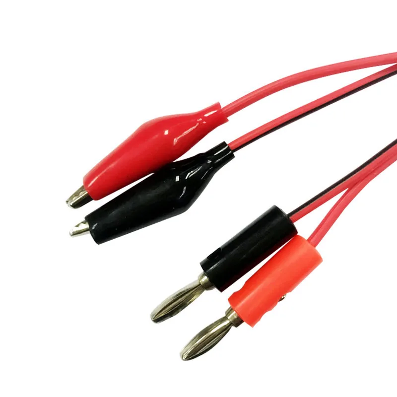 Fuente de alimentación de CC, pinzas de cocodrilo, Cable de plomo de prueba, enchufes Banana a abrazaderas de cocodrilo, cables de prueba, línea 5A, 1M, herramienta de reparación