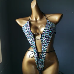 Venus vacation-bikini con diamantes de imitación para mujer, traje de baño sexy con piedras brillantes, ropa de playa, 2021