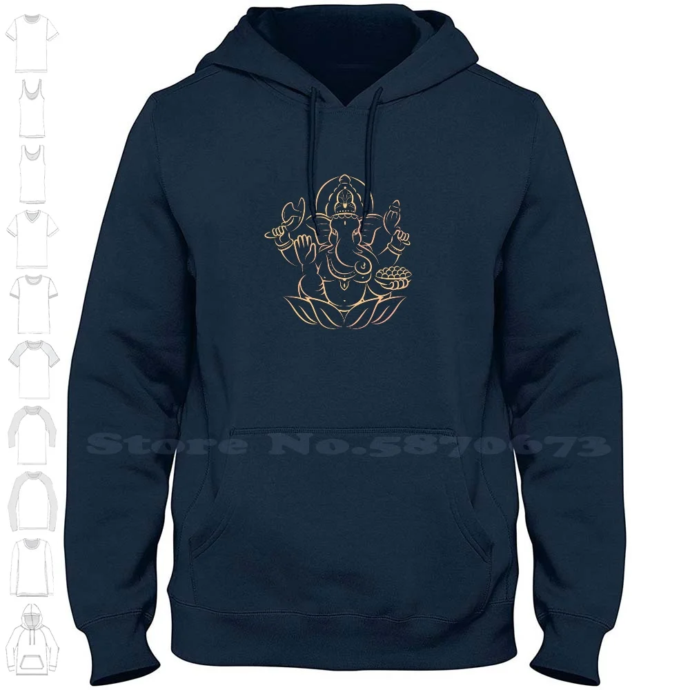 Lord Ganesh 100% Cotton Hoodie T-Shirt Briansmith84 Ganesha Ganapati Hinduism Indian Diwali Hindu God Elephant Ohm Deity