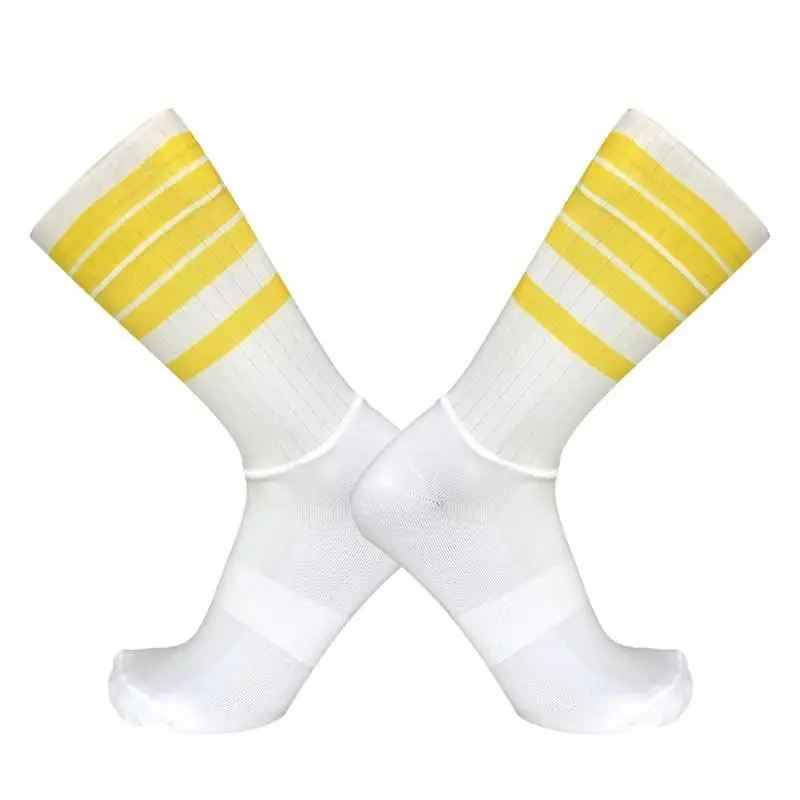 Rutschfeste Silikon-Sommer-Aero-Socken Whiteline Radsocken Herren Fahrrad Sport Laufsocken Calcetines Ciclismo