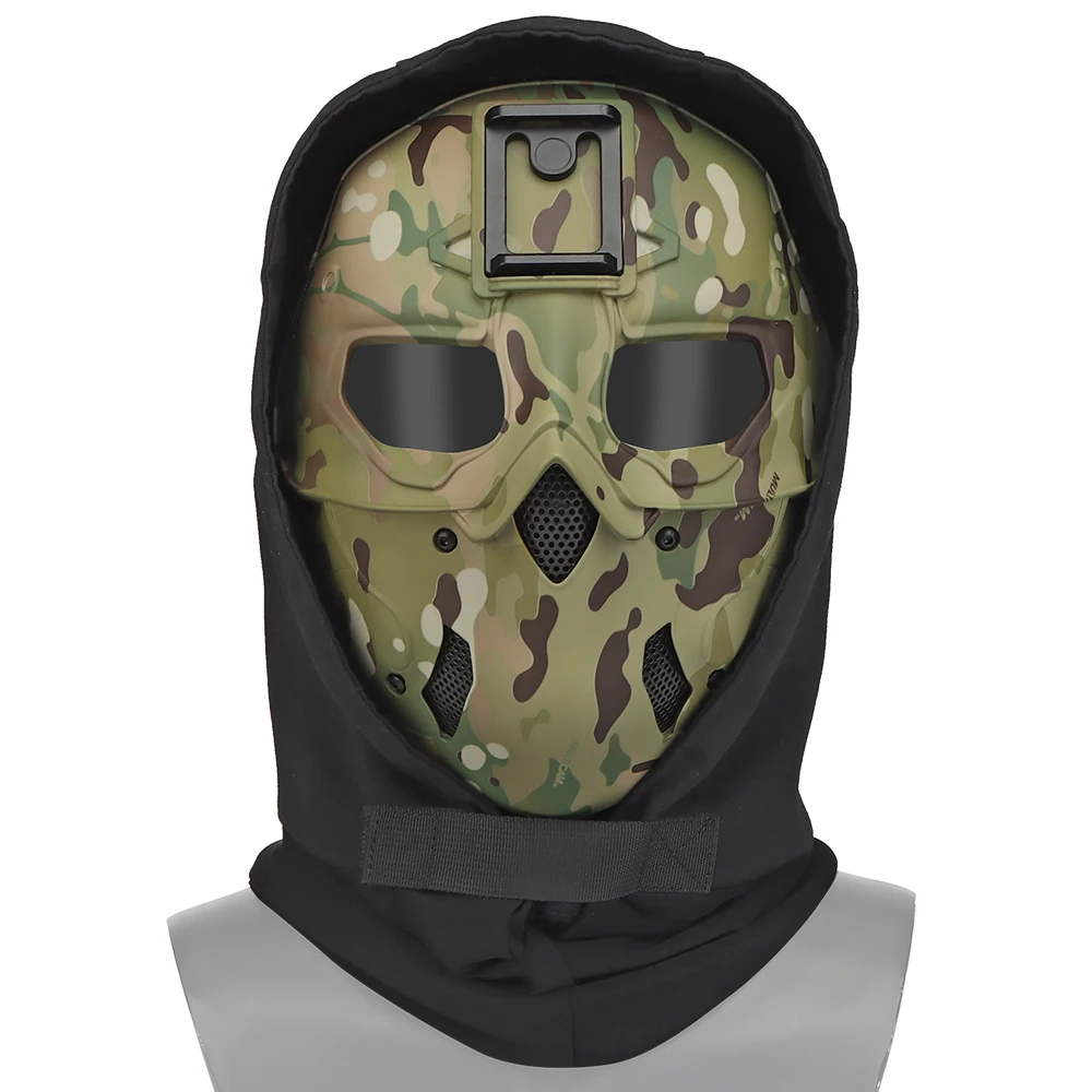 Tactical Wild Mask Hutning Full Face Outdoor Protective Airsoft Mask Halloween Camouflage Mask Fan Lightweight Mask Helmet