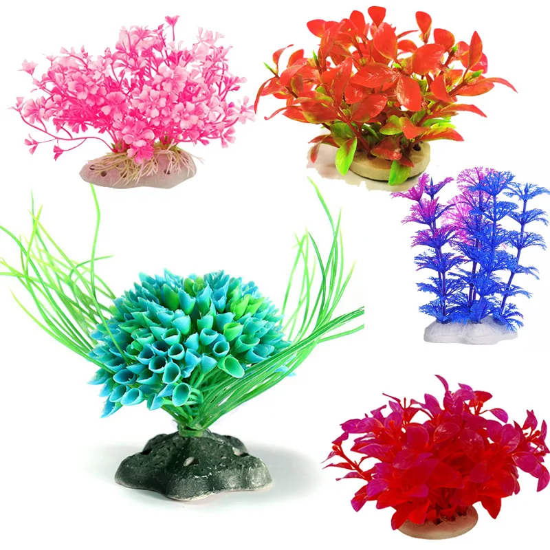 

Aquatic Plants for Fish Tank Decoration, Plastic Grass, Color Ball, Landscaping Aquarium Decoration of Small Aquatic Plants