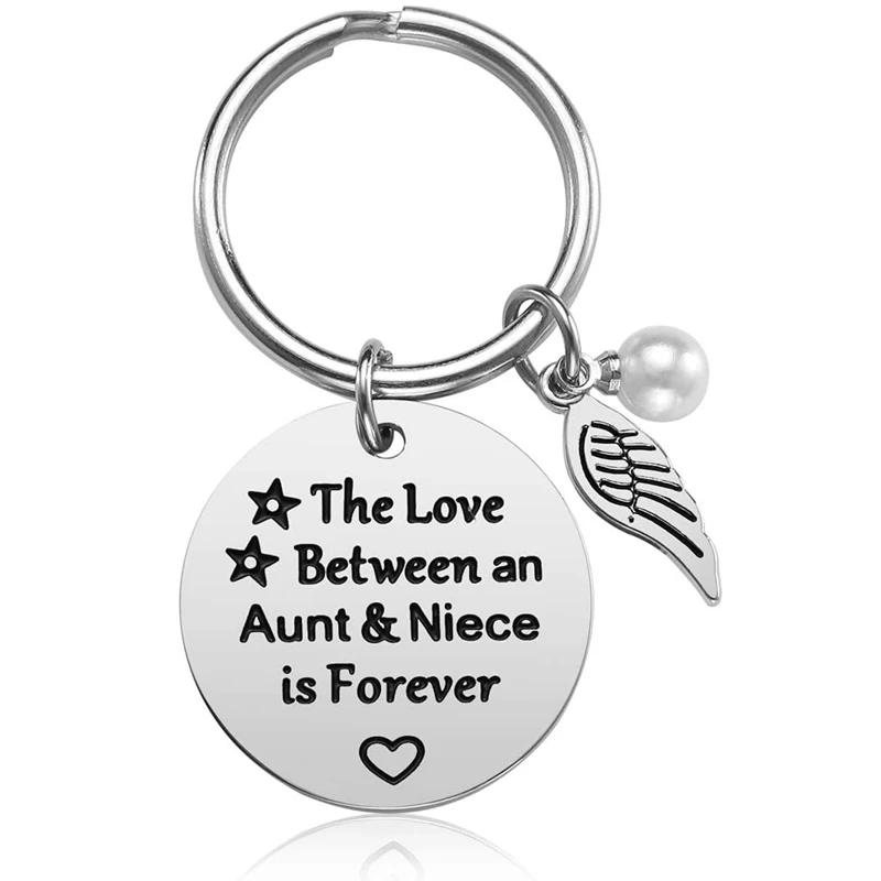 Aunt Gift from Niece - The Love Between an Aunt and Niece is Forever Keychain , Birthday Christmas Gifts