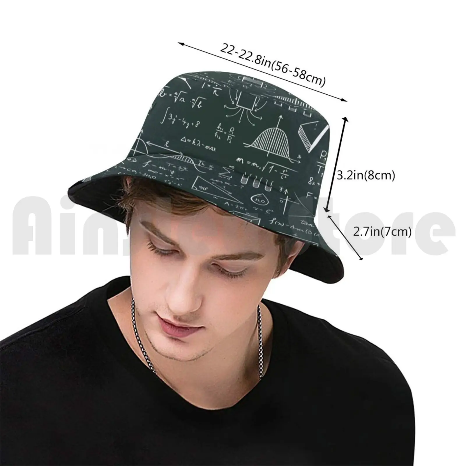 Mathematics And Formula Doodle Sun Hat Foldable UV Protection Geometric Shapes Geometric Square Polygon Hexagon Pentagon