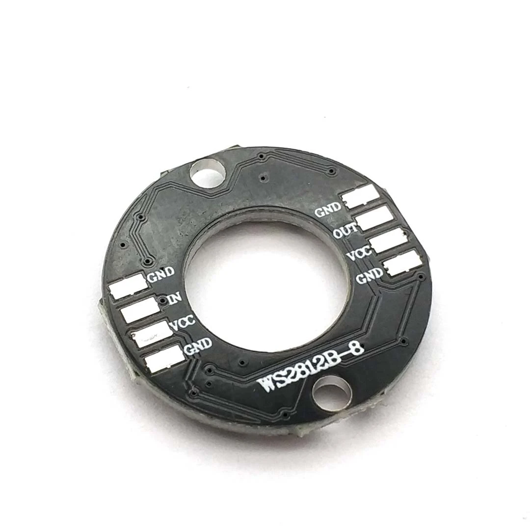 Светодиодная кольцевая лампа WS2812 5050 RGB, 8 бит, со встроенными драйверами, комплект для самостоятельной сборки Uno