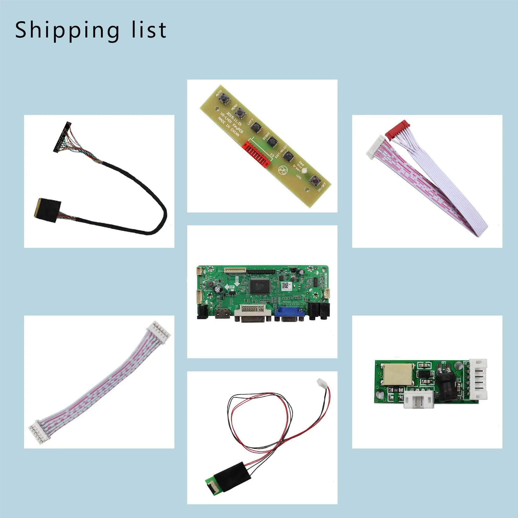 HD-MI دفي فغا لوحة التحكم بحجم الصوت العمل ل واجهة LVDS شاشة لد أوميتيبل العمل مع 12.3 بوصة 1920x720 HSD123IPW1-A00