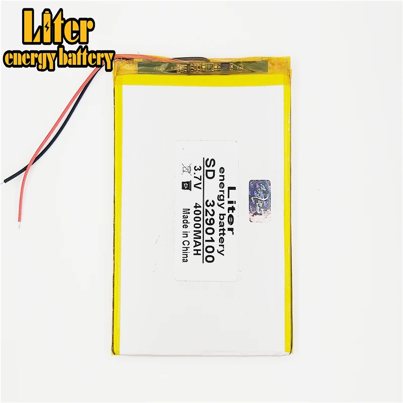 3.7V 4000mAh 3290100 Lithium Polymer Li-Po li ion Rechargeable Battery cells For Mp3 MP4 MP5 GPS PSP mobile bluetooth