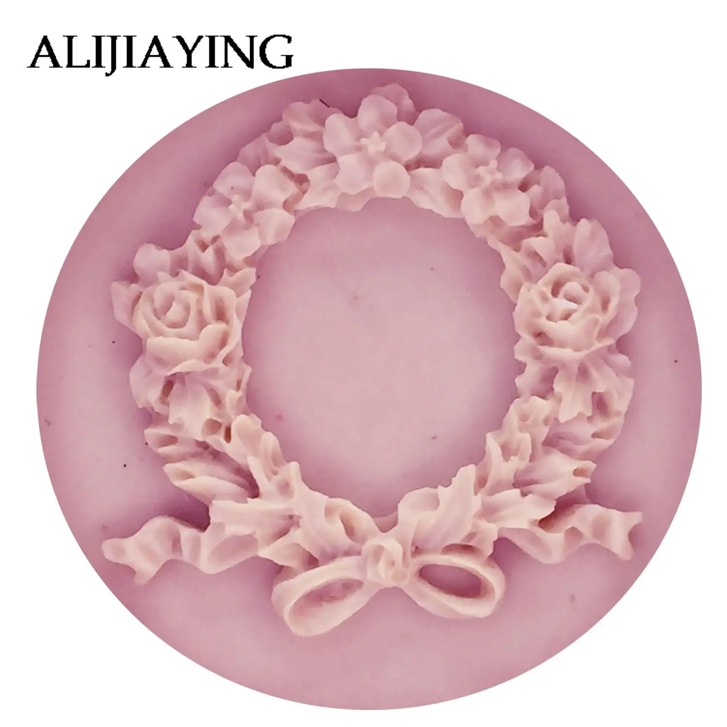 M0164 Flower Wreath Border Silicone Mold Cake Decoration Fondant Cake FDA Silicone Mould