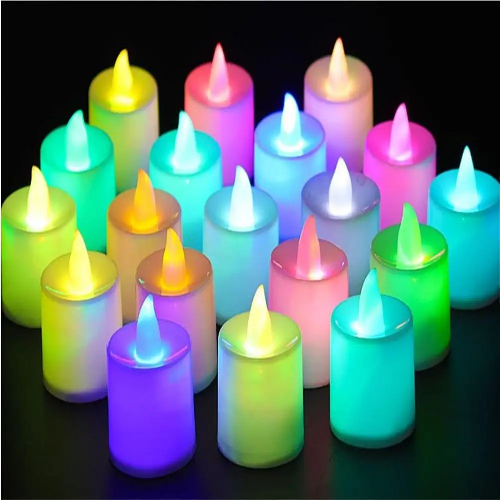 Wholesale Flameless LED Candles Tea Light Creative Lamp Battery Powered Home Wedding Birthday Party Decoration Lighting Dropship