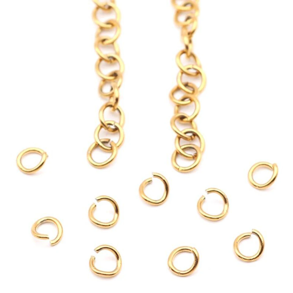 200 Stück 4 mm 5 mm 6 mm 8 mm 9 mm 10 mm offene Biegeringe Edelstahl O-Ring-Anschlüsse Bulks für DIY-Handwerk Schmuckherstellung – Detail 4