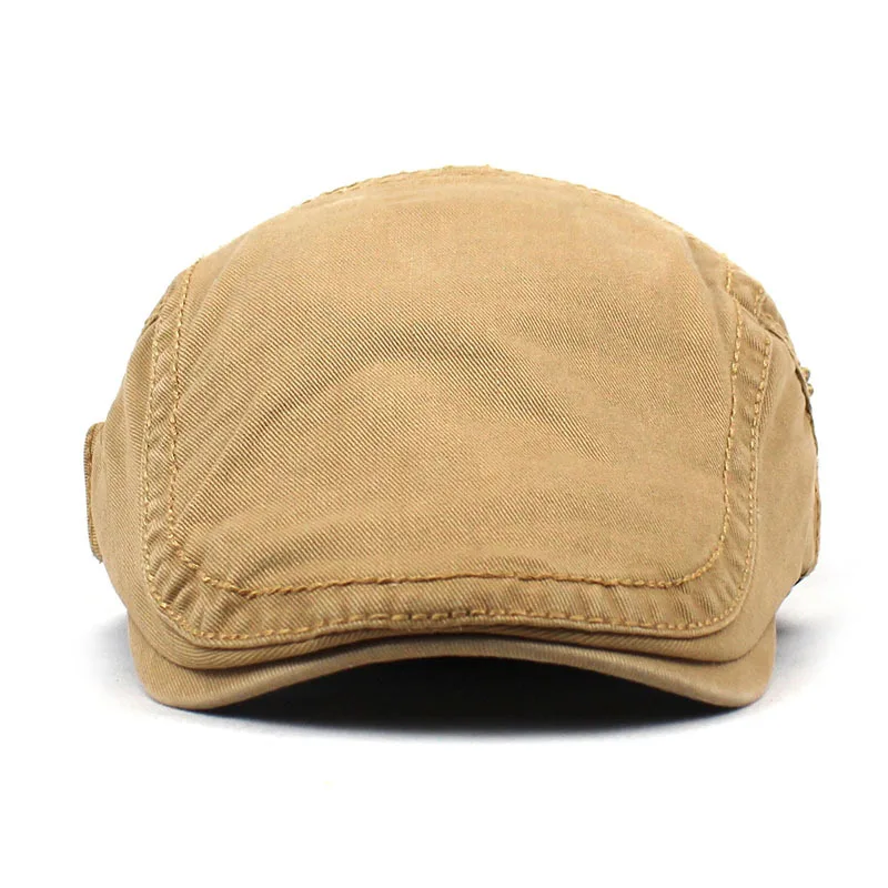 Spring Summer Newsboy Caps Men Cotton Flat Peaked Cap Women Painter Beret Hats 13