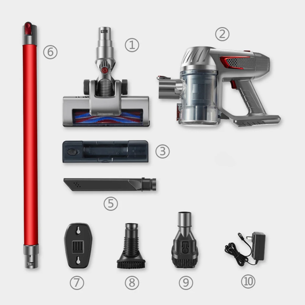 Aspiradoras inalámbricas de mano, 15kpa, separador ciclónico, batería de lavado de 45 Min, mopa de suelo, aspiradora húmeda y seca