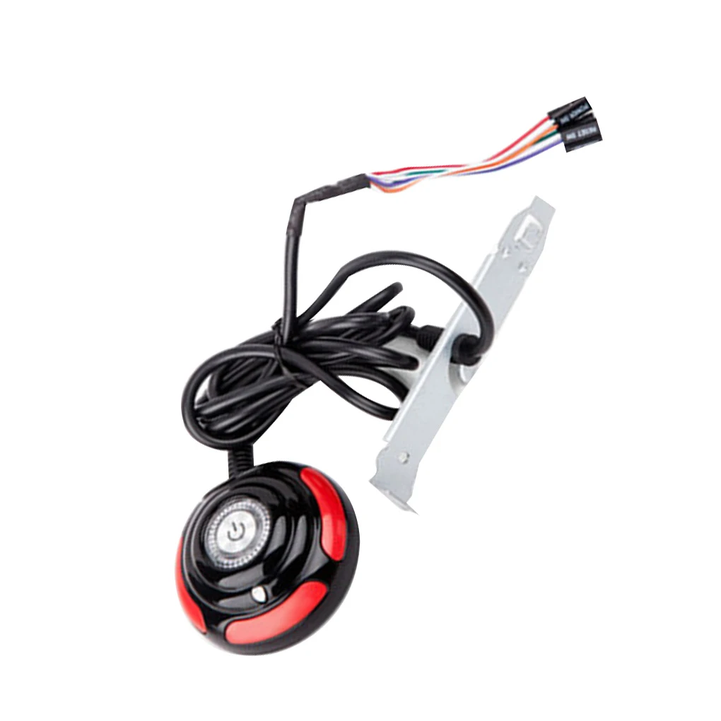 مفتاح زر الكمبيوتر مع مزود بمصدر طاقة وأزرار دفع كبيرة دائرية وأزرار تمديد بار الفندق المنزلي وحامل كابل