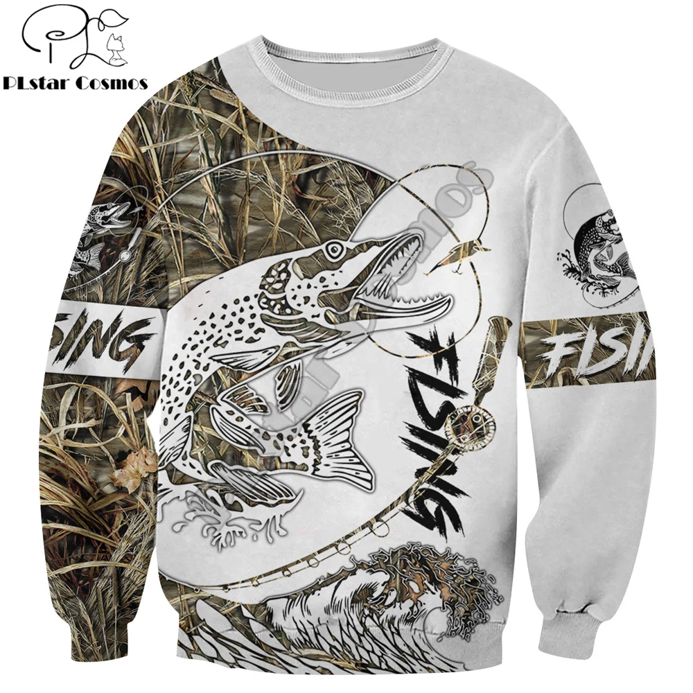 Sudadera de pesca 3D con capucha y estampado realista de peces - imagen 5