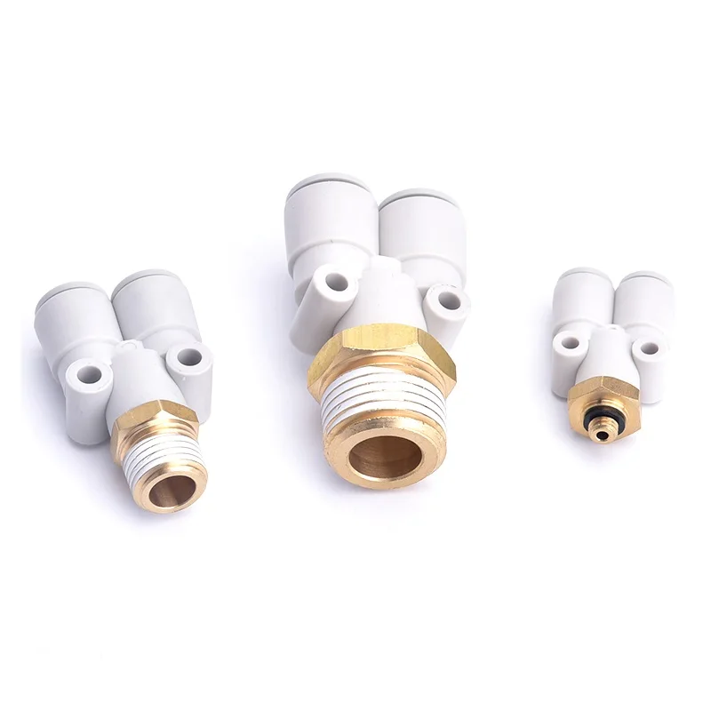 Conector com rosca externa em forma de u