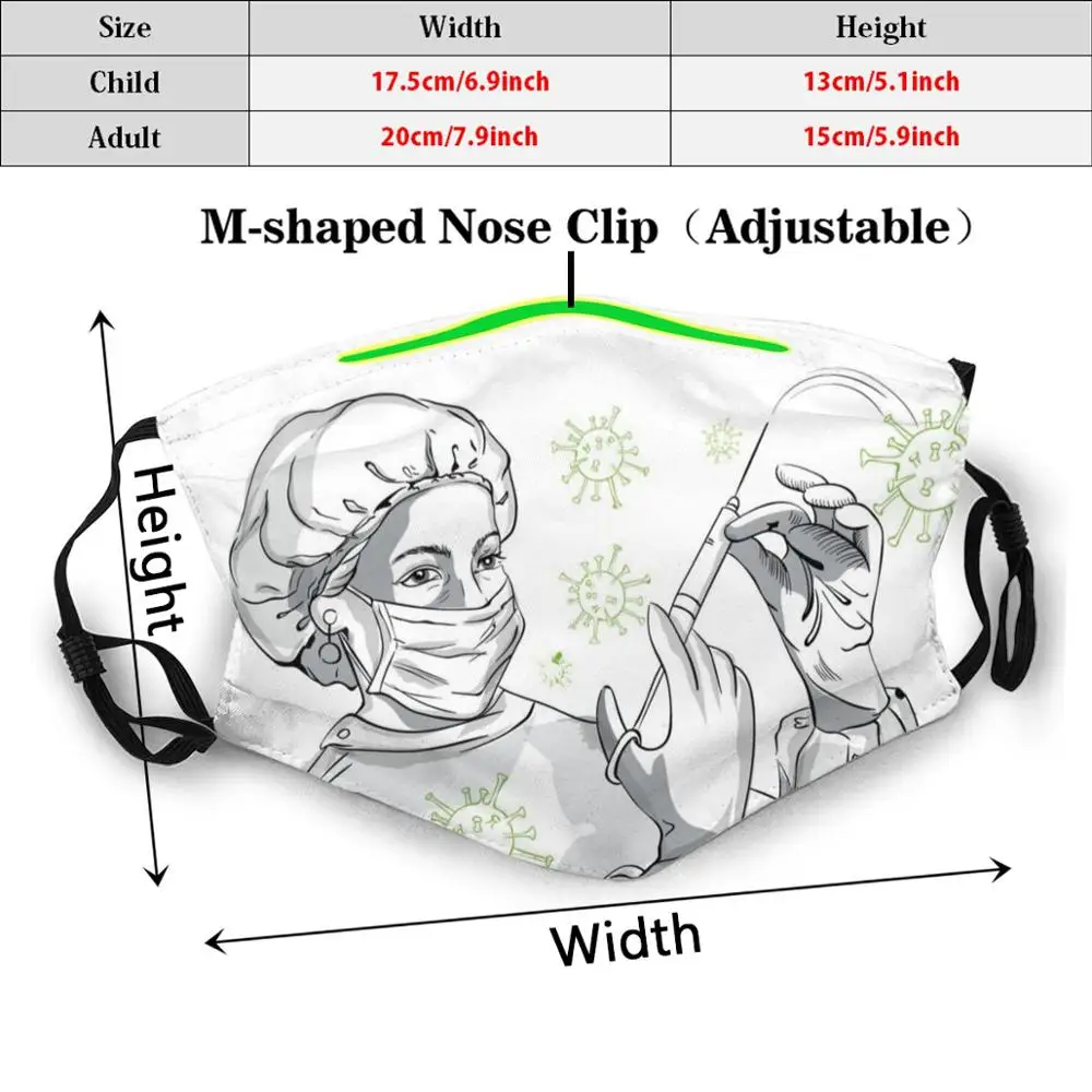 Health Day Print Washable Filter Anti Dust Mouth Mask Health Day Nurse Medicine Anatomy Nursing College Funny Greys Greys