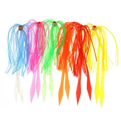 30PCS Kabura Snapper 오징어 지그 낚시 미끼 실리콘 스커트 스 트리머 결합 슬라이드 부품 DIY 짠 고무 트레일러 지그