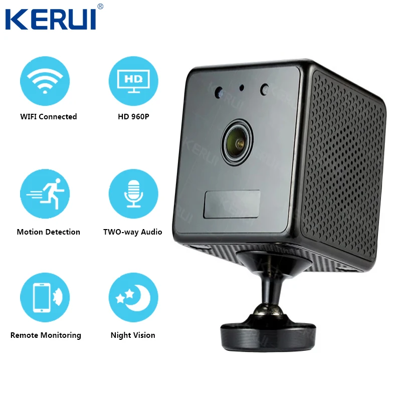 

KERUI HD 960P Mini IP Camera Battery Wireless Night Vision Magnetic Base WiFi Motion Detection Home Security Surveillance Camera