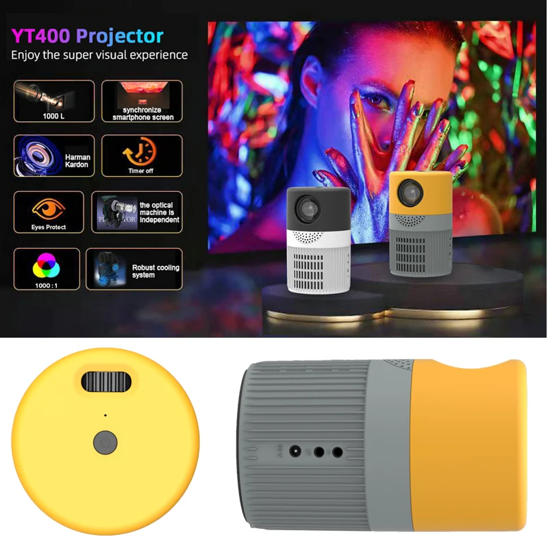 Vivicine-miniproyector LED YT400 para hombre, Proyector de microvideojuegos de bolsillo, regalo, 2022