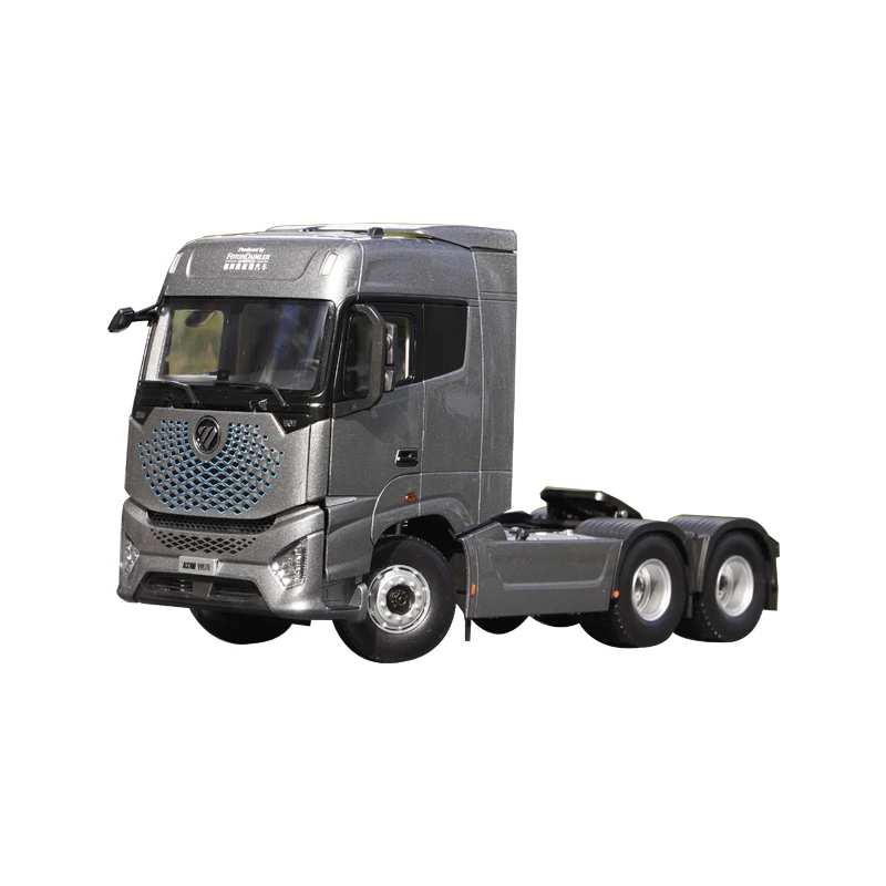 Quality Factory 1:24 Foton Auman Digital Galaxy Yinhe Diecast Heavy Tractor Truck Lloy Trailer Simulation Model for Gift, Toys