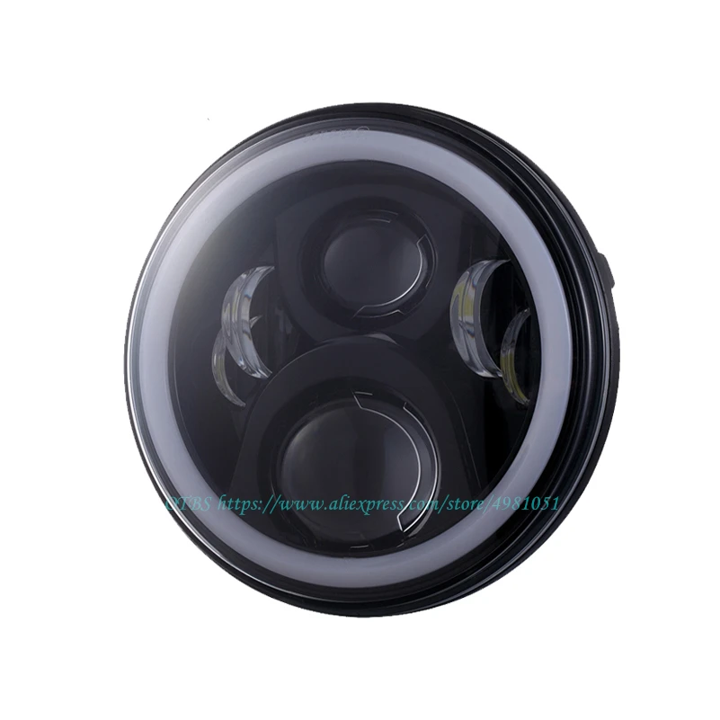 7 Inch LED Headlamps with Halo Ring Amber Turn Signal For lada niva 4x4 suzuki samurai 7\