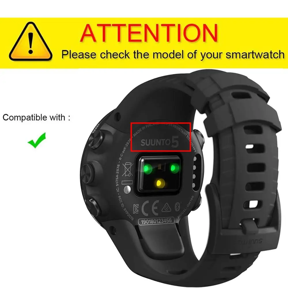 Pulseira de substituição wtitech de nylon para relógio inteligente suunto 5