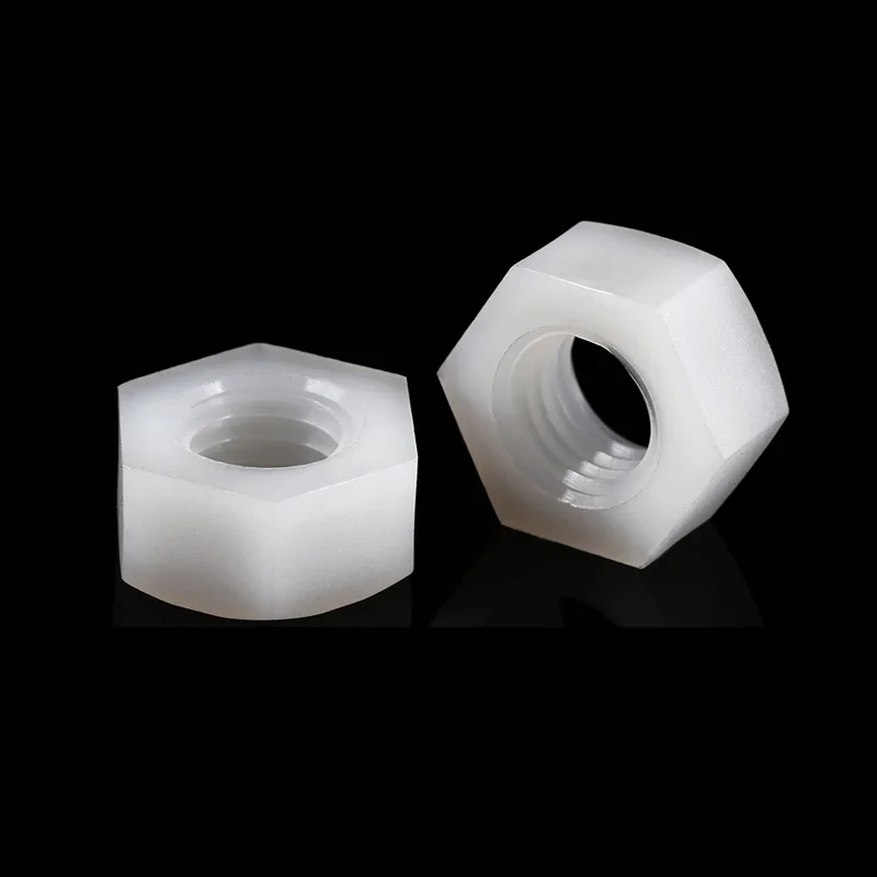 50 sztuk Nylon nakrętka sześciokątna M2 M2.5 M3 M4 M5 M6 M8 M10 M12