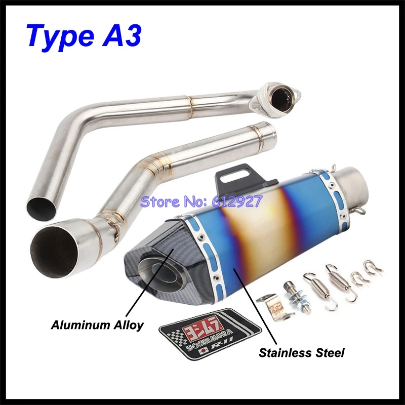 For YAMAHA YZF R15 (2008-2017) MT-15 MT 125 Full Exhaust System Muffler Pipe Motorcycle Yoshimura Slip On Front Tube Headers