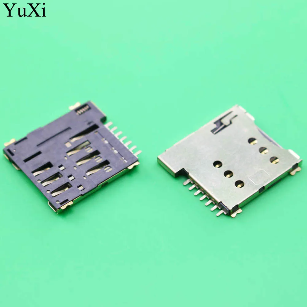 Yuxi Echte Hoge Kwaliteit 7pin Push Micro Sim-kaart Socket Houder Slot Vervanging Connector