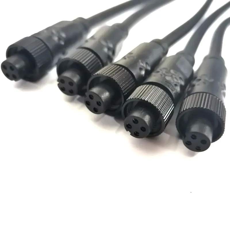 

female/male led RGB connector 4pin waterproof cable wire connector for led pixel lights