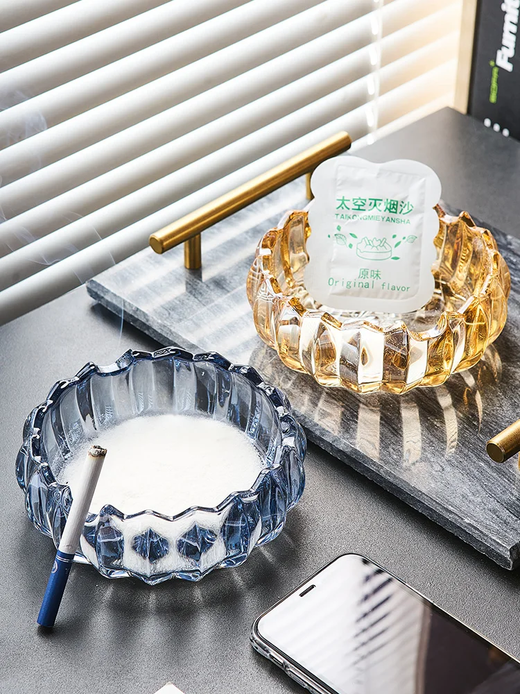 Crystal Style Ash Tray, Luxury Glass Ashtray, Modern Home, Living Room Accessories, Creative Gift, Personality Trend, Minimalist