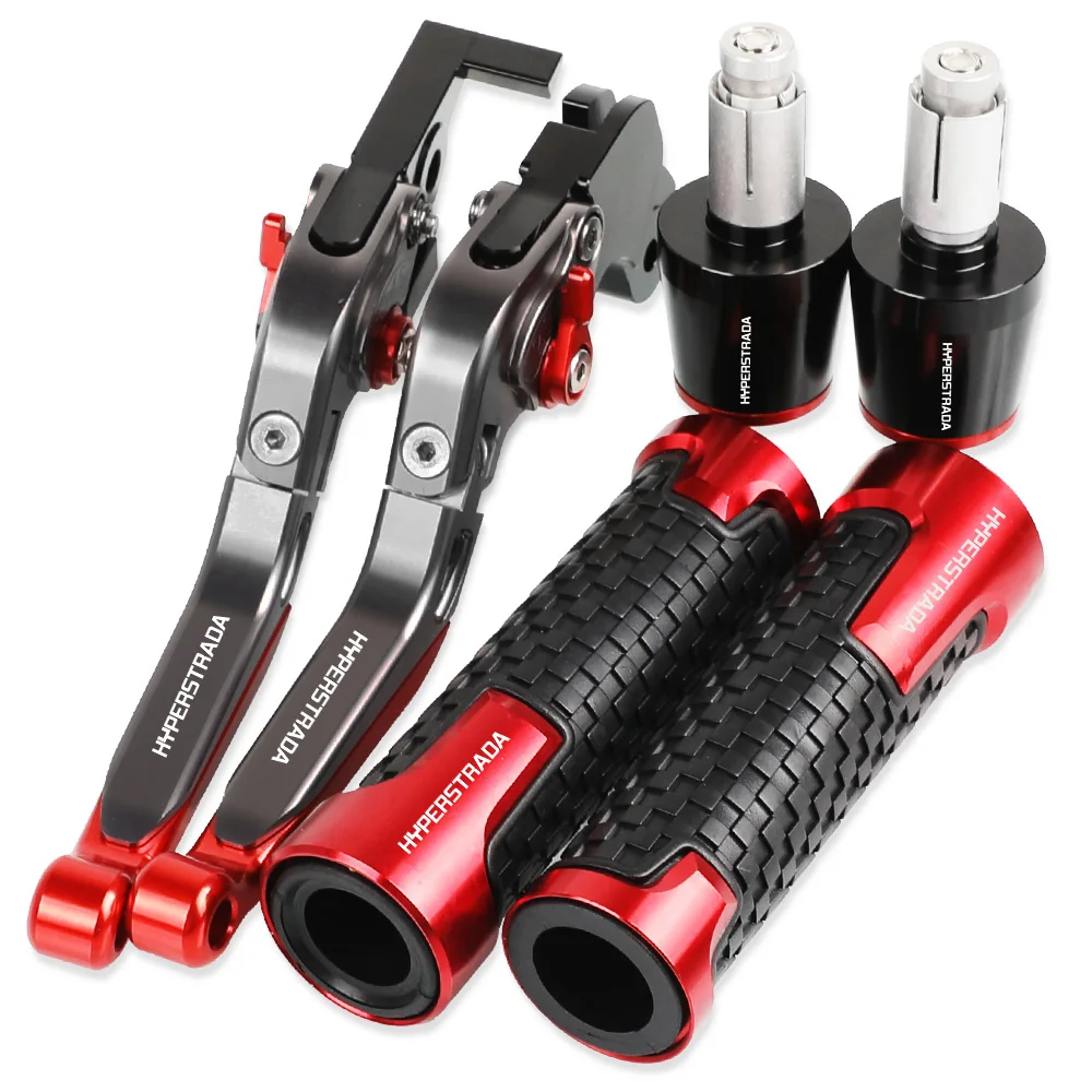 

Motorcycle Aluminum Brake Clutch Levers Handlebar Hand Grips ends For DUCATI HYPERSTRADA 2013 2014 2015