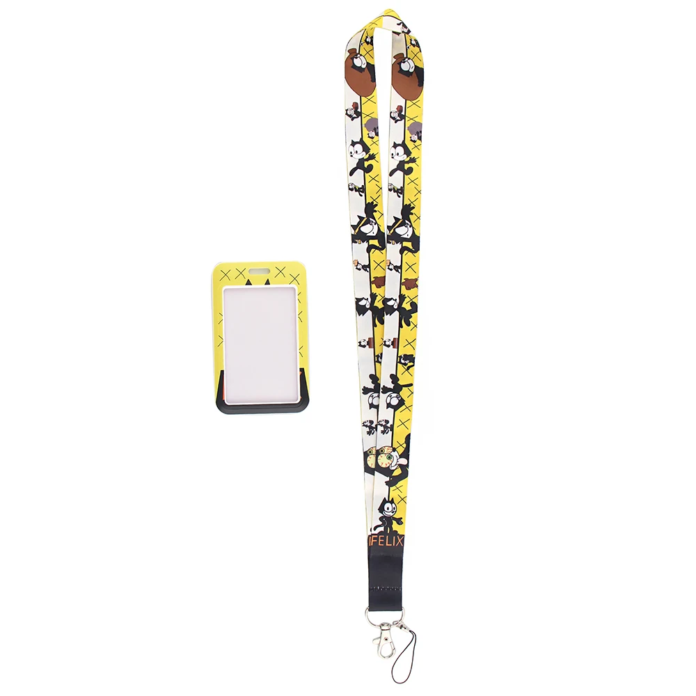 LX446 Animal Cat Lanyard For Keys Mobile Phone Hang Rope Keycord USB ID Card Badge Holder Keychain DIY Lanyards