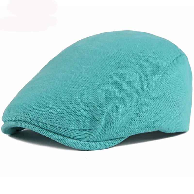 HT2904 Berets Candy Colors Flat Cap Spring Autumn Hats for Men Women Solid Artist Painter Hat Adjustable Beret Cap
