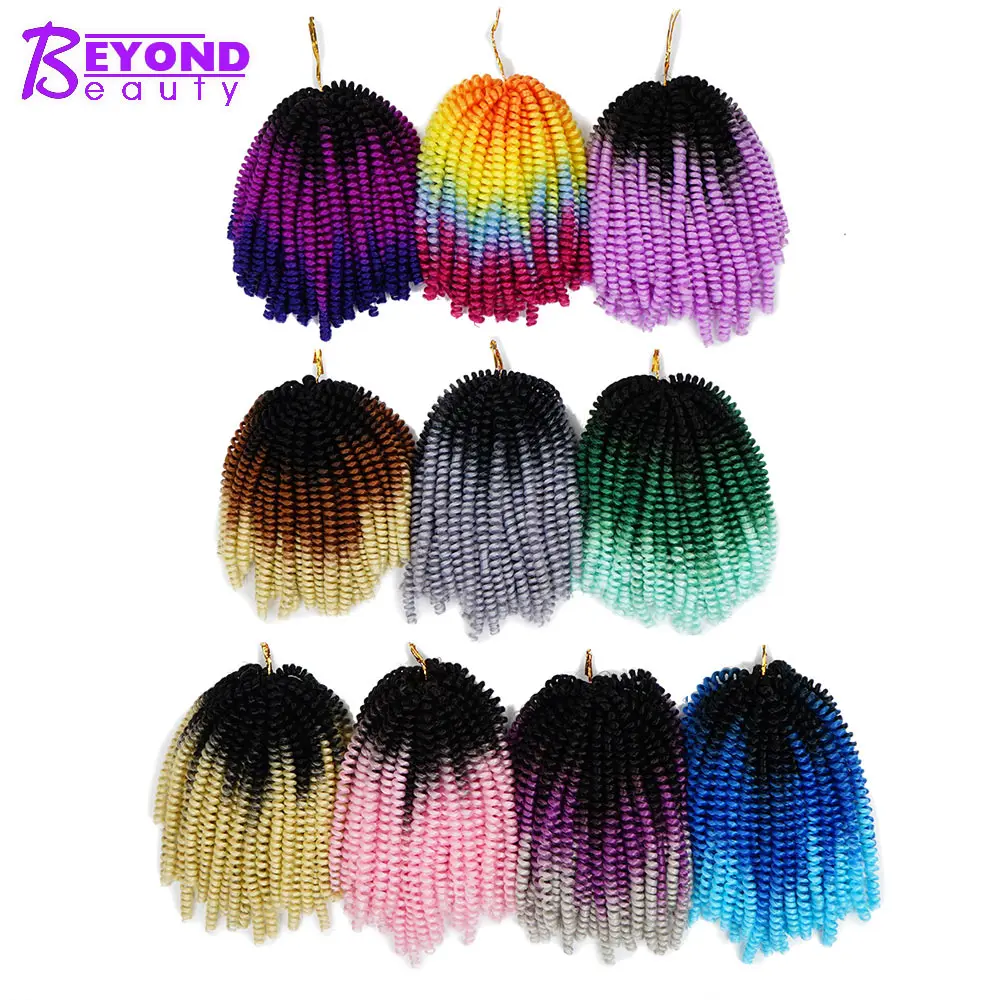 30Strands Short Ombre Jamaican Bounce Fluffy Spring Twist Hair Extensions Beyond Beauty Synthetic Passion Twist Crochet Hair