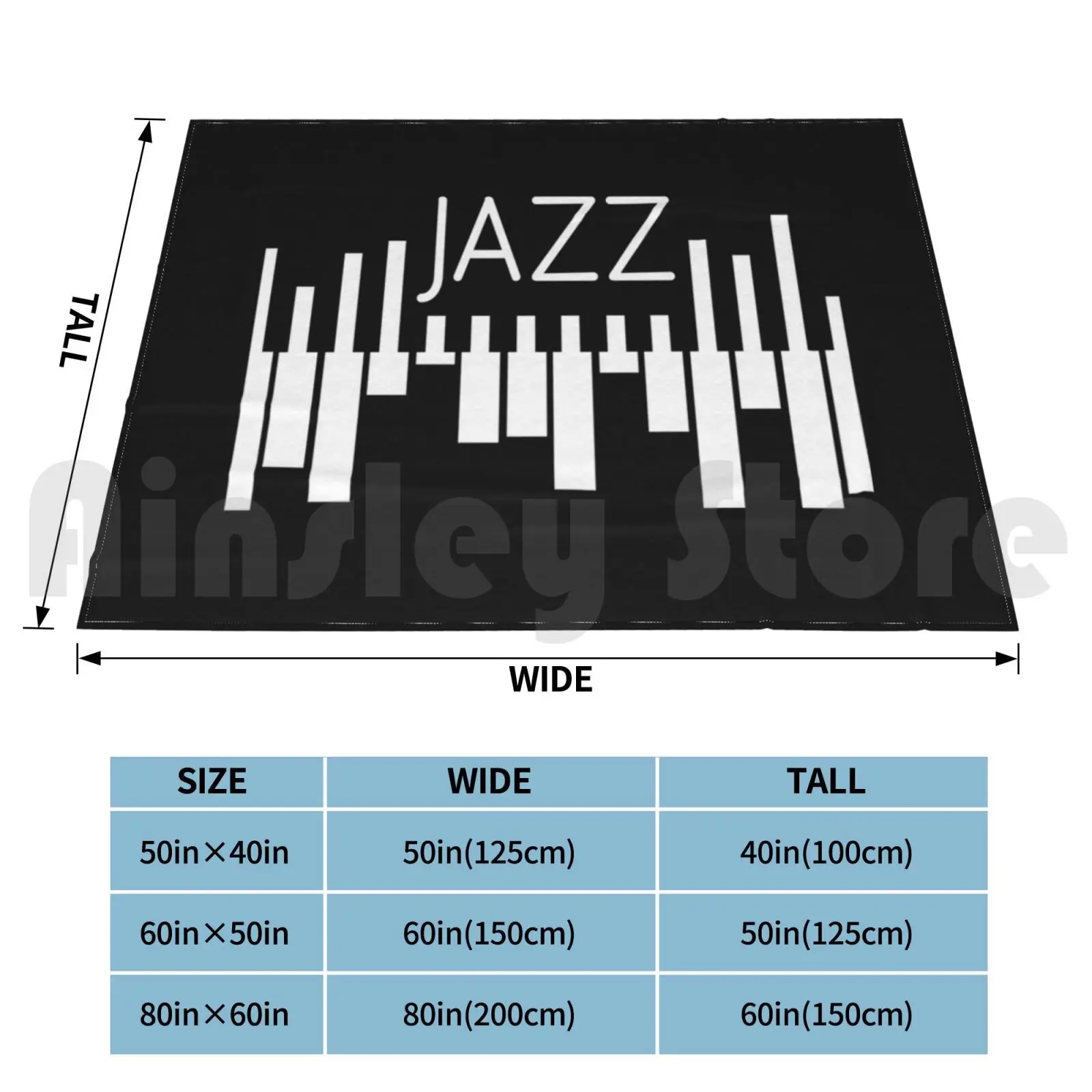 Jazz Piano Blanket For Sofa Bed Travel Jazz Piano Jazz Music Musician Blues Guitar Piano Sax Saxophone Trumpet