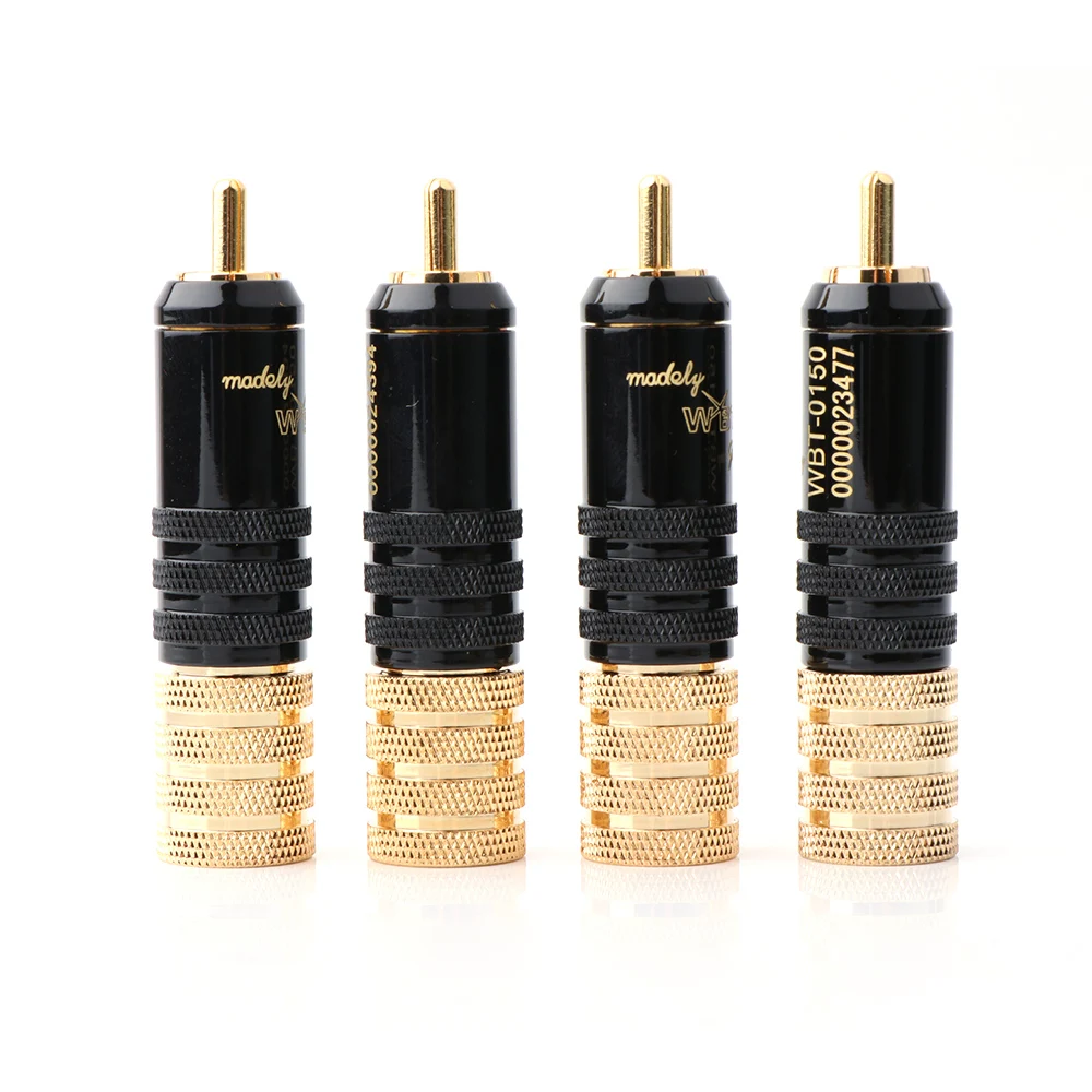

4pieces WBT-0150 RCA jack adapter hifi rca connector audio plug
