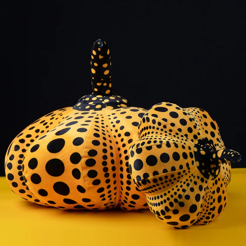 Halloween Yayoi Kusama The Same Pumpkin Plush Stuffed Toy Soft Vegetables Doll Sofa Pillow Cushion Kids Christmas Gift Decor