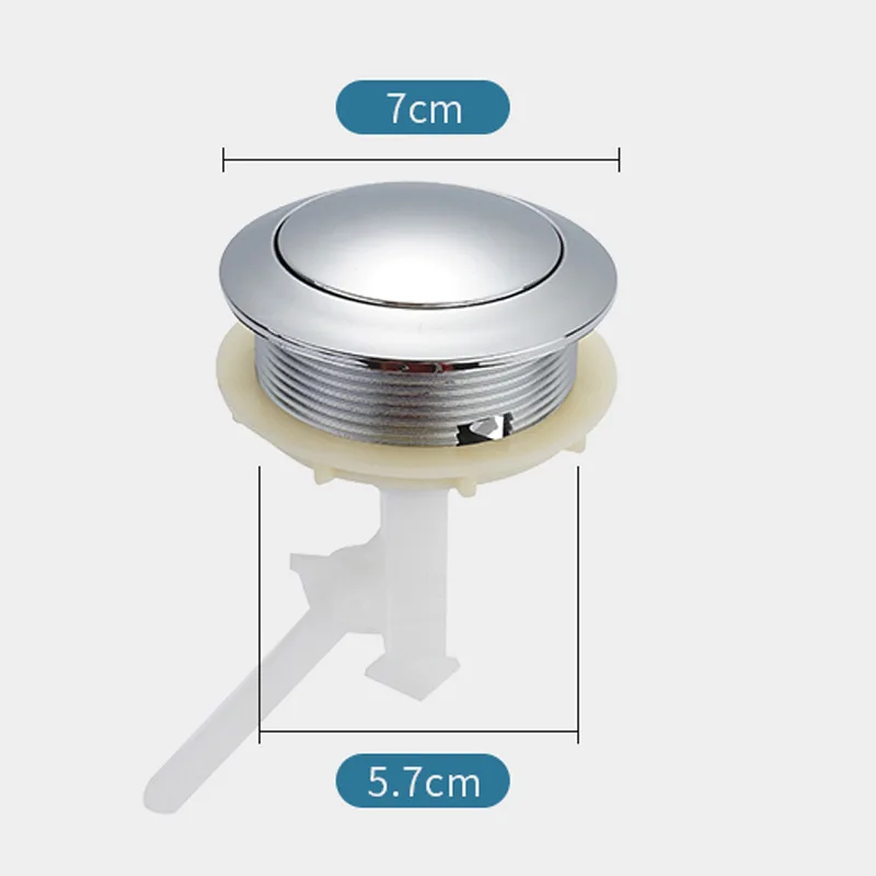 

Round Single-Flush Push Button for Toilet Water Tank, Plastic Replacement for 55-67mm Round Holes,J20013