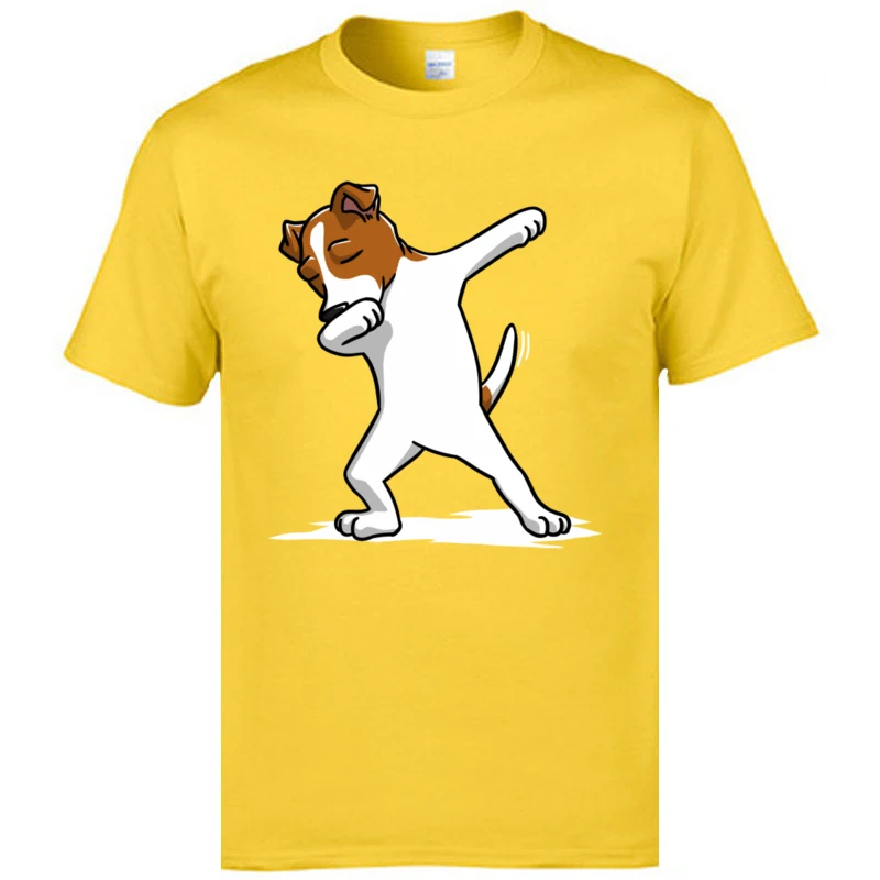 Dabbing Jack Russell Terrier Dog Hip Hop Funny Tee Shirt Plus Size Camisetas Good Quality Short Sleeve Brand Tops T Shirt Male