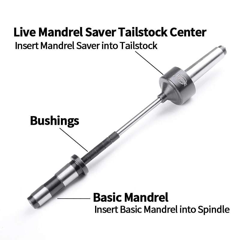 Strumenti per la fabbricazione di penne mandrino Saver MT1 o MT2 per mandrino conico Morse opzionale lavorazione del legno centro Live utensili per