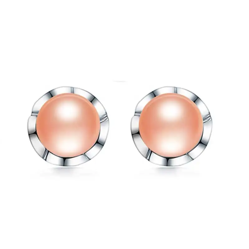 925 Sterling Silver Stud Earring For WomenTop AAAA freshpearl Earrings 100% Genuine Pearl Jewelry Natural Pearl Gift Pendientes