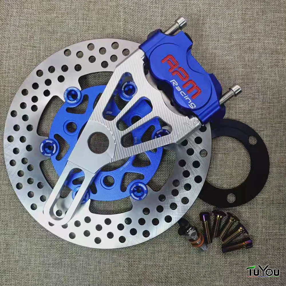 Universal CNC Motorcycle Front Brake Caliper Bracket adapter For 200/220mm Brake Disc Rpm Adelin Frando 82mm Brake Caliper view 6