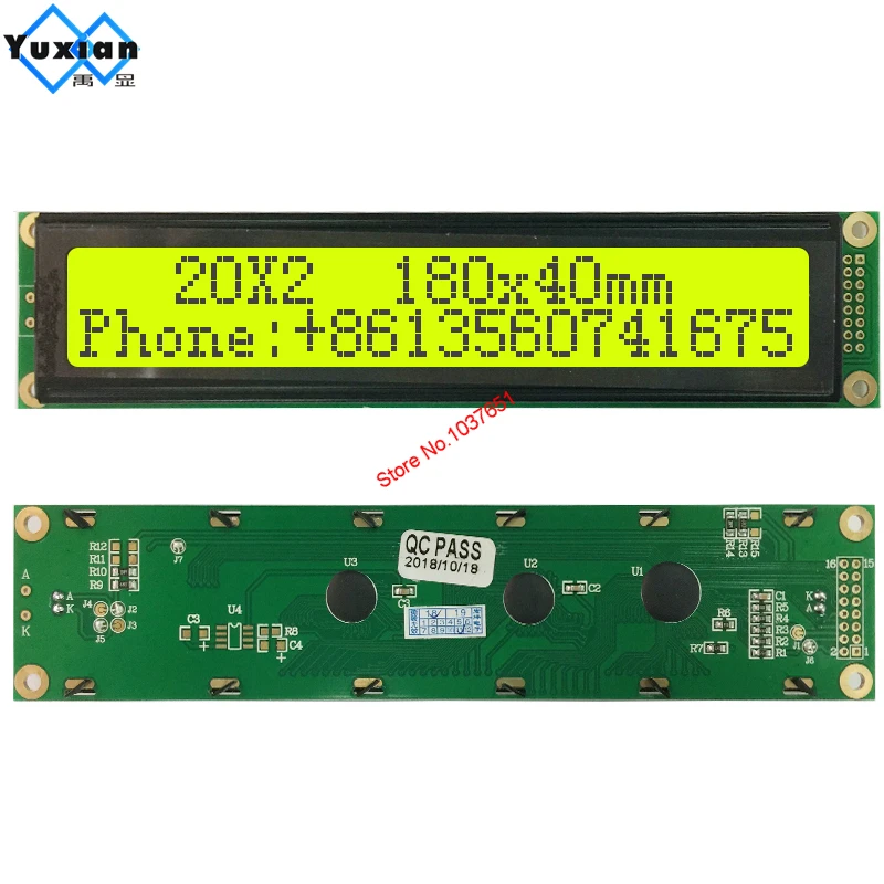 Большой размер 2002 20x2 ЖК-дисплей модуль экрана 180*40 мм вместо WH2002L SCS02002A0