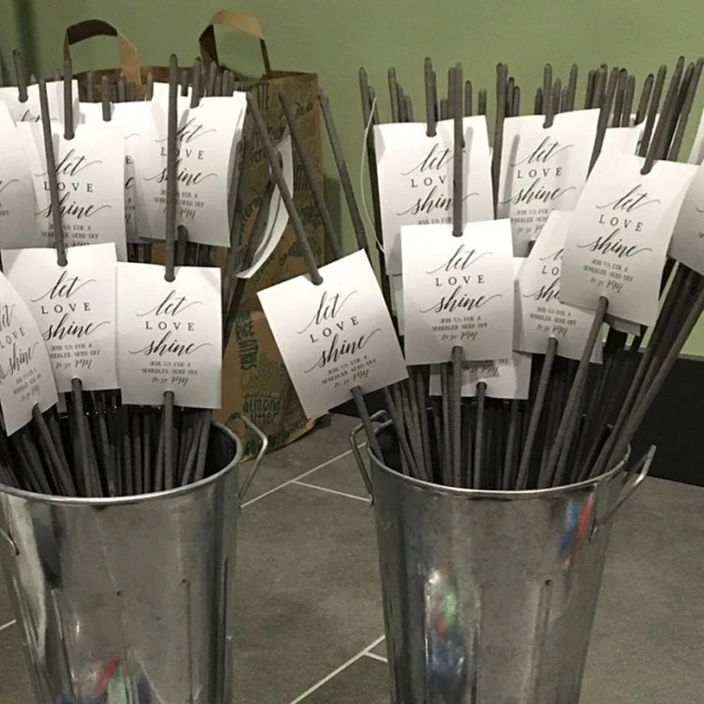 Custom Wedding Sparkler Tags, Sendoff Sign, Send Off Sparkler, Let Love Shine Sign