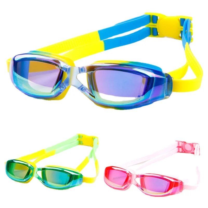 

2022 Kids Professional Swimsuit Goggles Swim Shurt Uv Swimsuit Glasses Electric Waterproof Silicone Swimming Children's Glasses