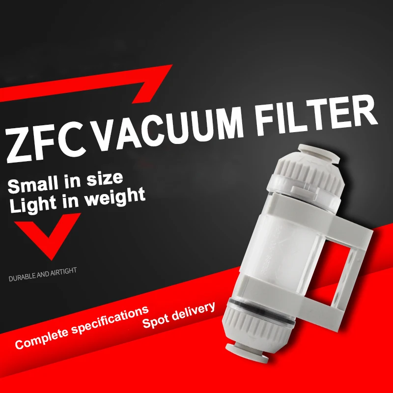 1 pcs Pneumatic  zfc100-04/06 zfc200-06/08 negative pressure filter core cotton quick plug pipe pipeline vacuum generator filter