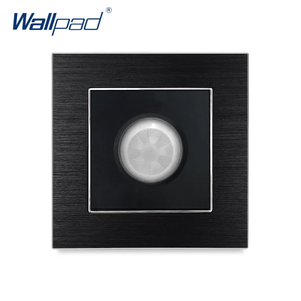 Motion Sensor Switches Wallpad Luxury Human IR Montion Detector Satin Metal Panel Interrupteur Stair Wall Light Switch